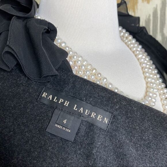 Ralph Lauren Cashmere & Lamb Leather Pencil Skirt - Picture 4 of 16